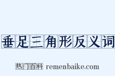 垂足三角形反义词是什么意思的图片